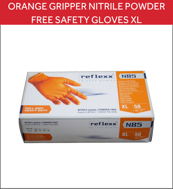 orange safety gloves